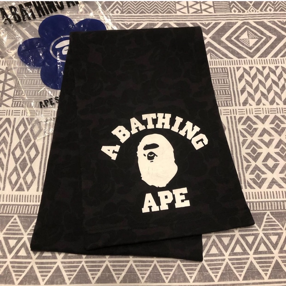 A Bathing Ape Bape ABC Camo College Logo Scarf Size Free